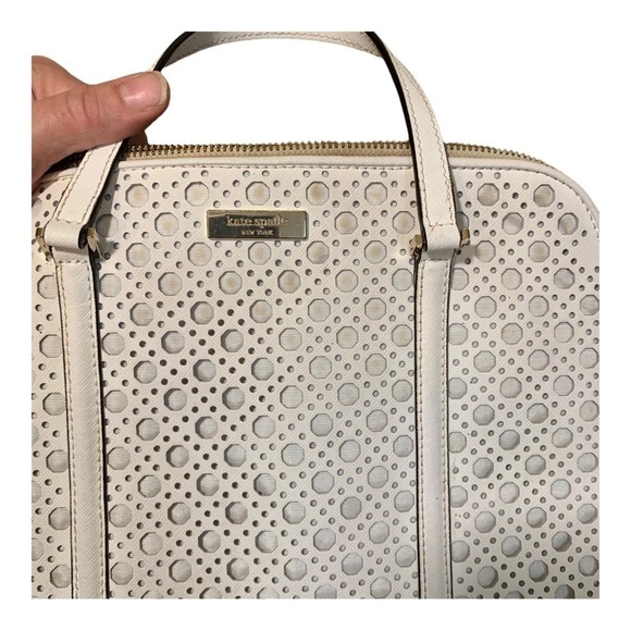 Kate Spade Newbury Lane Caning White Bag - Picture 6 of 16